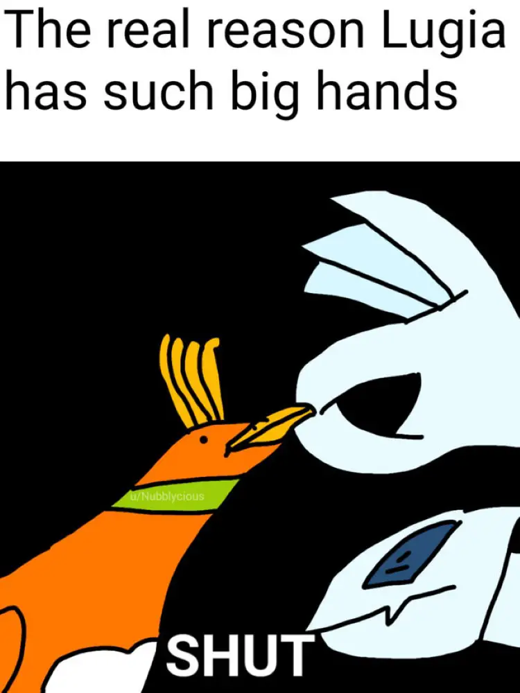 004 pokemon lugia big hands meme