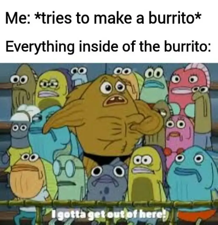 022 spongebob burrito meme
