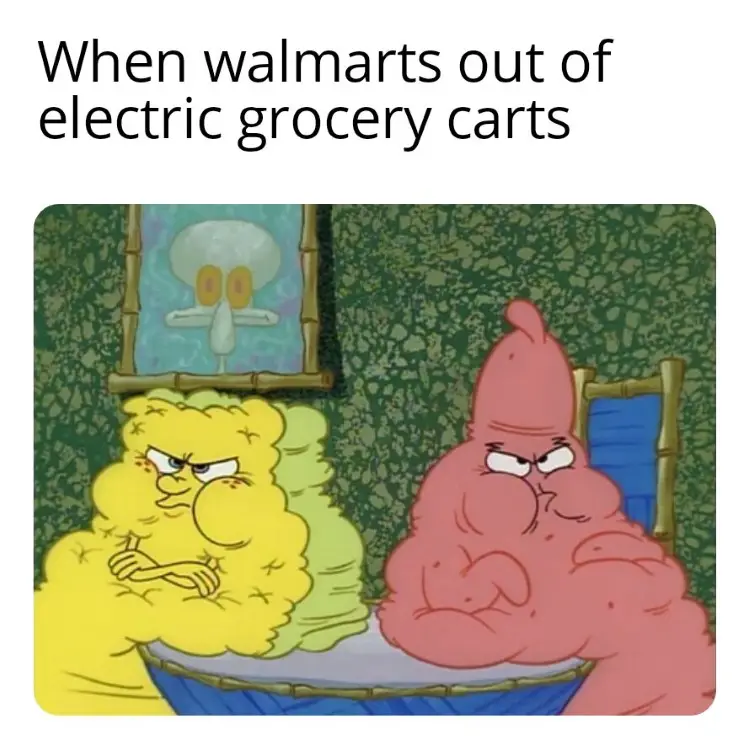 025 spongebob walmart electric grocery cart meme
