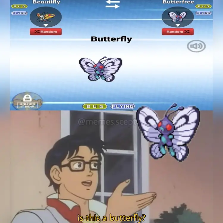 033 pokemon butterfree meme