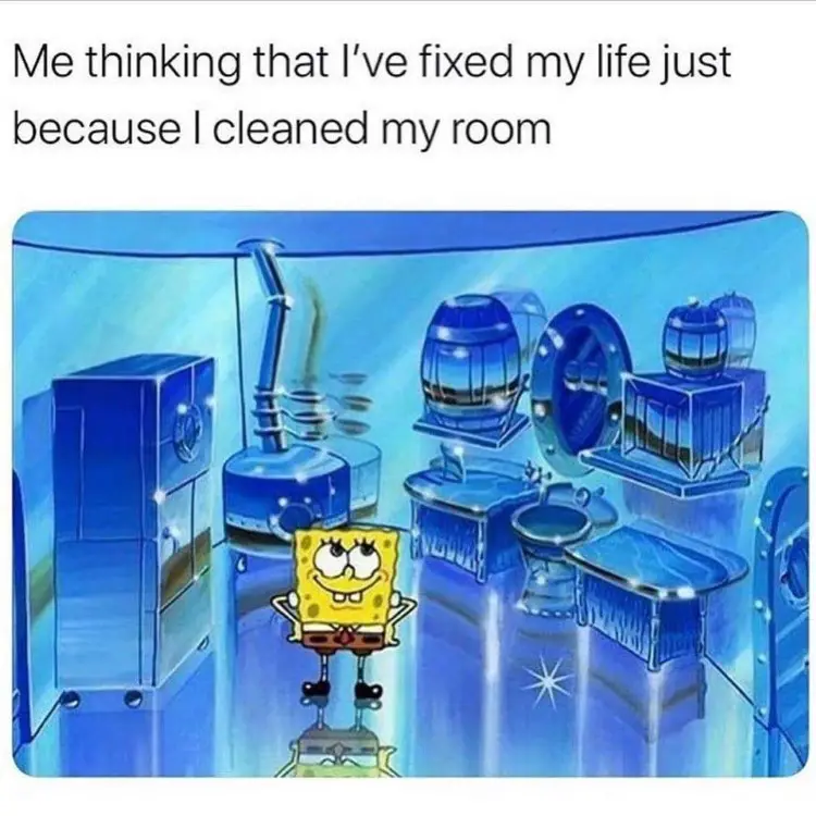 049 spongebob room cleaning meme