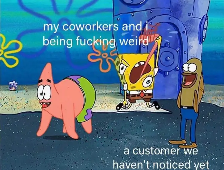 069 spongebob weird coworkers meme