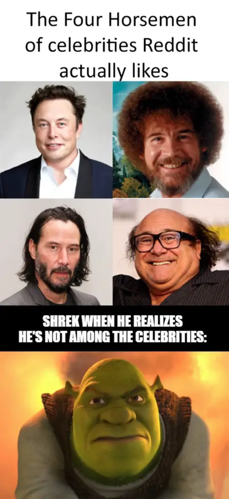 100 shrek celebrity meme