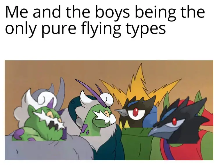 114 pokemon pure flying type meme