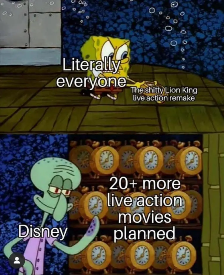 119 spongebob disney live action movie meme
