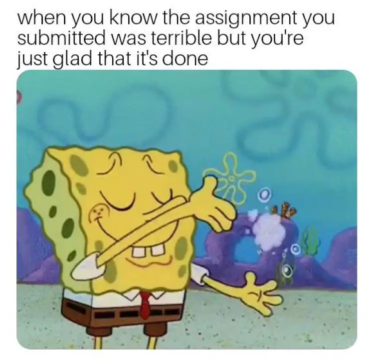130 spongebob homework meme