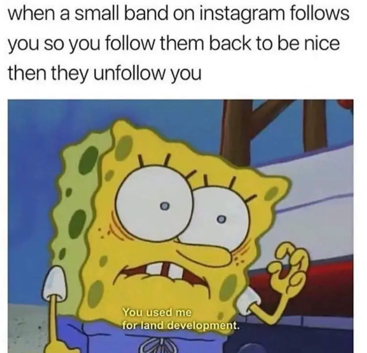 131 spongebob follow unfollow meme