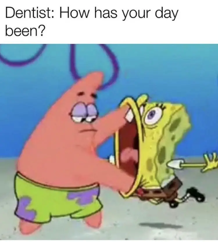 134 spongebob dentist meme
