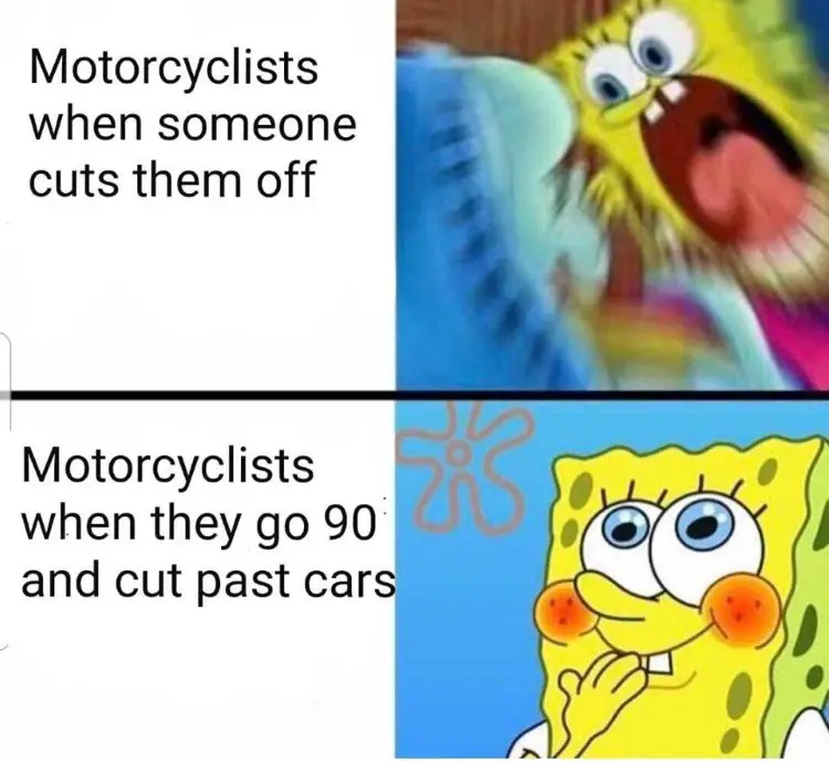 155 spongebob motorcyclist meme