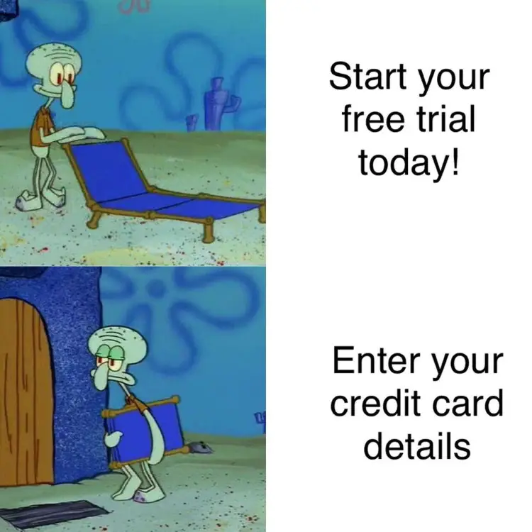 204 spongebob free trial meme