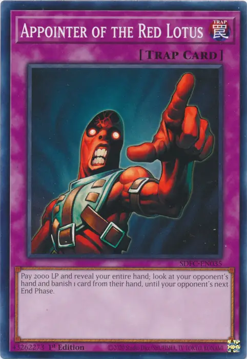 AppointeroftheRedLotus SDFC EN C 1E 18 Worst Yugioh Cards You Can Have