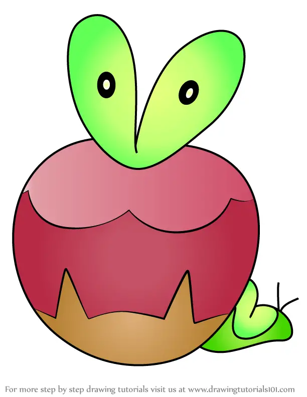 how to draw Applin from Pokemon step 0