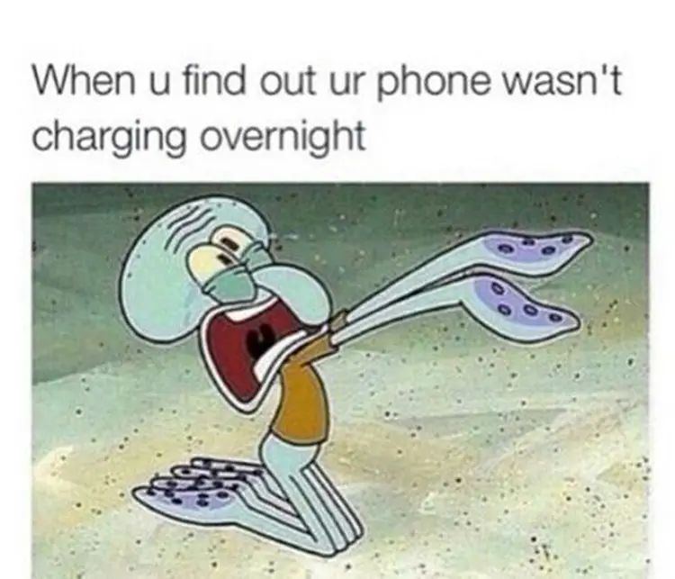 010 squidward phone charging meme