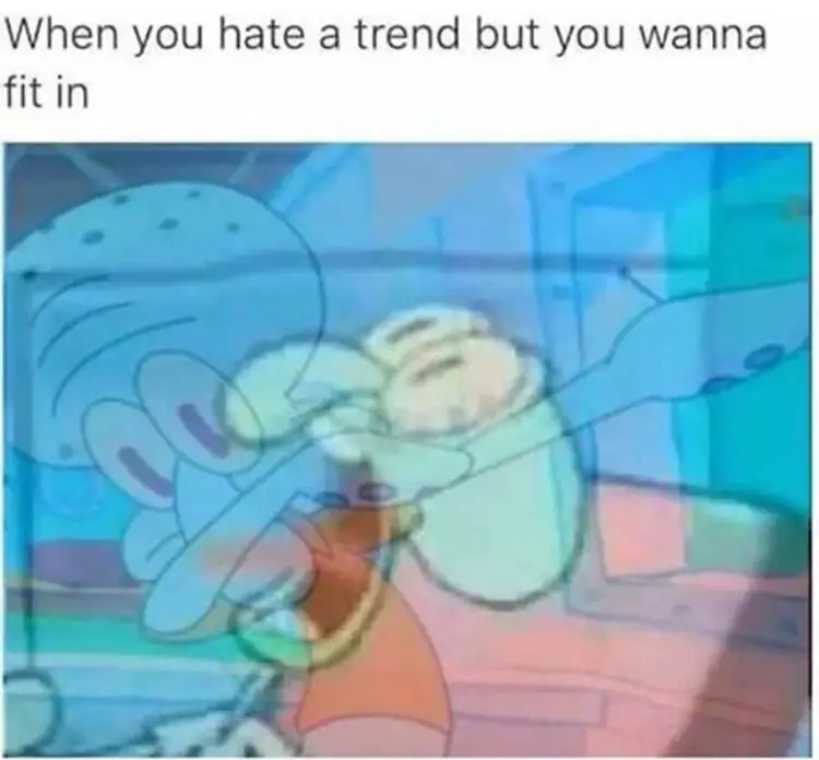 081 squidward trendy meme