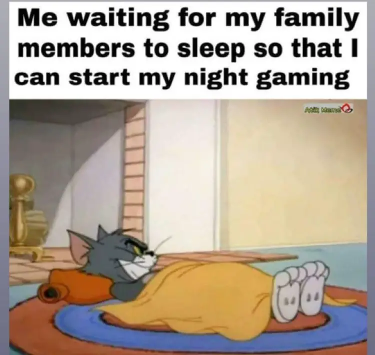 124 tom and jerry night gaming meme