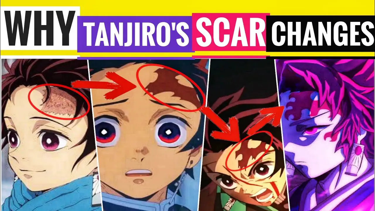 Why Did Tanjiros Scar Change  Demon Slayer Earrings
