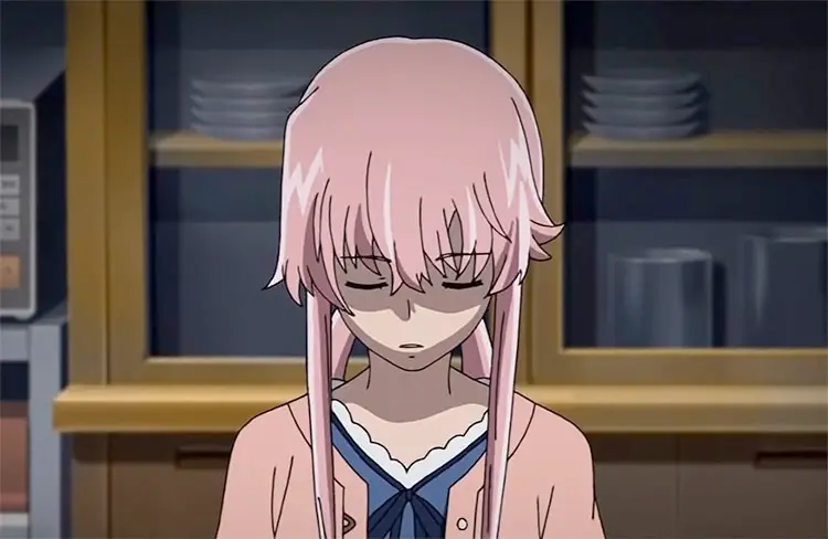 11 yuno gasai mirai nikki pink haired girl anime screenshot 65+ Cute Pink Haired Anime Girls