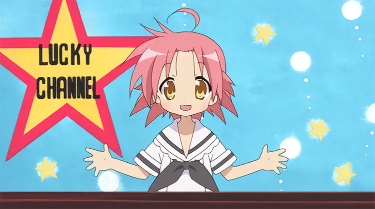 25 akira kogami lucky star pink haired girl anime screenshot