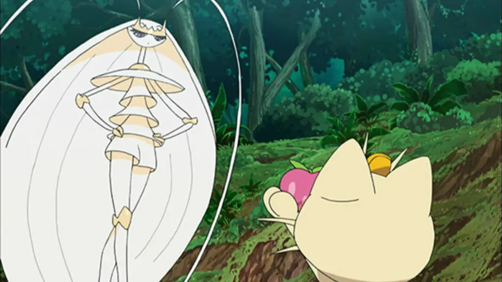 pheromosa turning down meowth in the pokemon anime