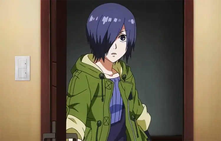 03 touka kirishima tokyo ghoul purple haired anime 45 Best Purple Hair Anime Girls of All Time