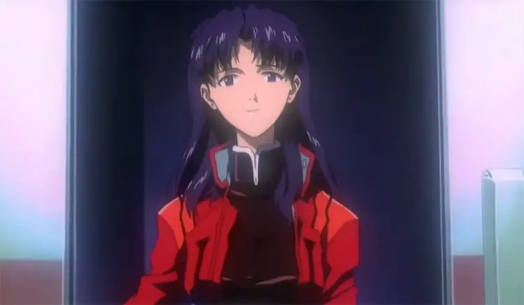 05 misato katsuragi evangekion anime 45 Best Purple Hair Anime Girls of All Time