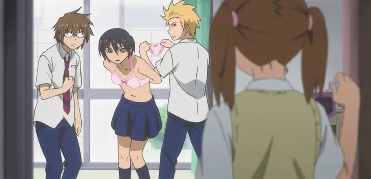 07 daily life highschool boys funny screenshot bra 32 Funniest Comedy Anime of All Times