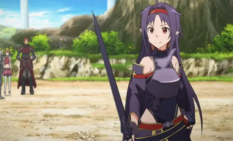 14 konno yuuki sword art online anime 45 Best Purple Hair Anime Girls of All Time