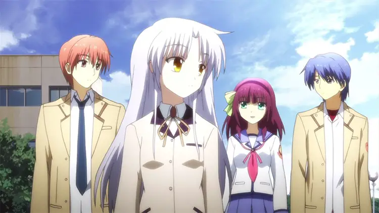 16 yuzuru kanade yuri and hideki from angel beats screenshot 35 Best Action Romance Anime of All Time