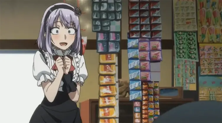 17 hotaru shidare dagashi kashi purple haired anime 45 Best Purple Hair Anime Girls of All Time