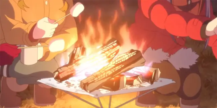 17 yuru camp camping cooking anime screenshot