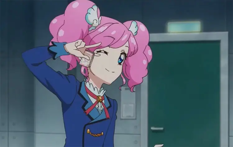 35 madoka amahane aikatsu pink haired girls anime