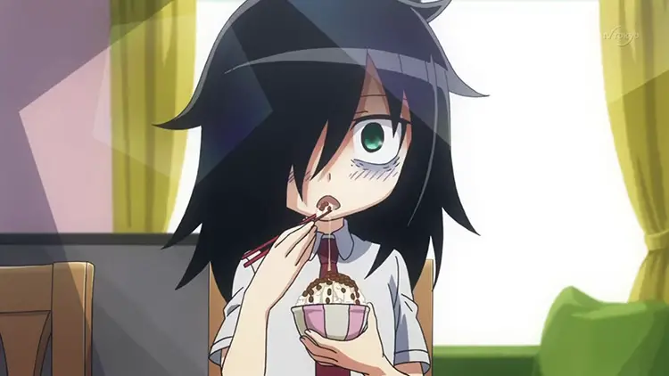 13 tomoko kuroki watamote anime screenshot 30 Ugliest Anime Characters of All Time