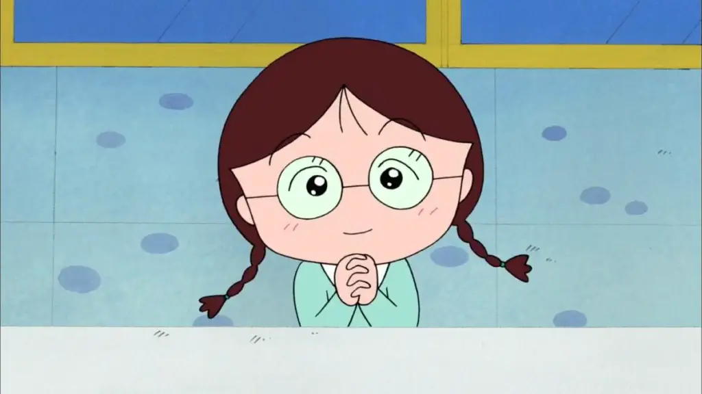 Tamae Honami From Chibi Maruko chan 1 35 Cute Anime Girls With Glasses