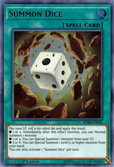 01 summon dice card yugioh