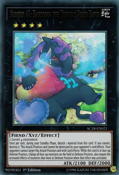 10 number 41 bagooska the terribly tired tapir card 1 18 Best Fiend Cards In Yu-Gi-Oh!