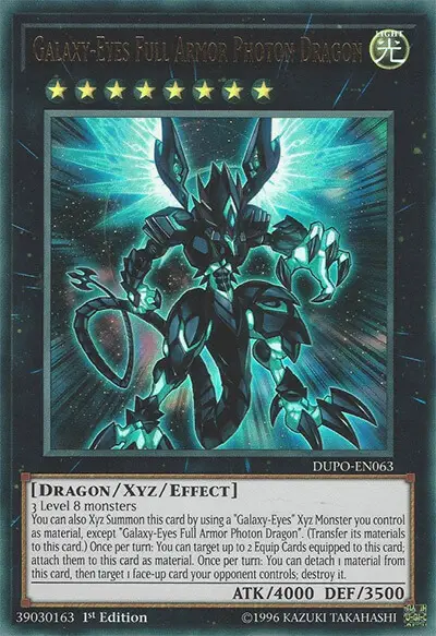 13 galaxy eyes full armor photon dragon card yugioh 1