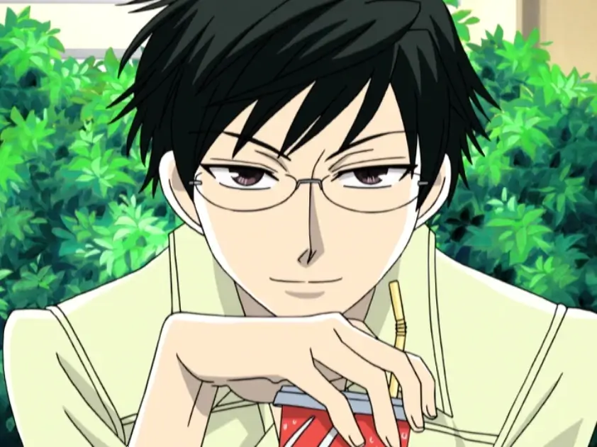 Kyoya Ootori with a drink 1