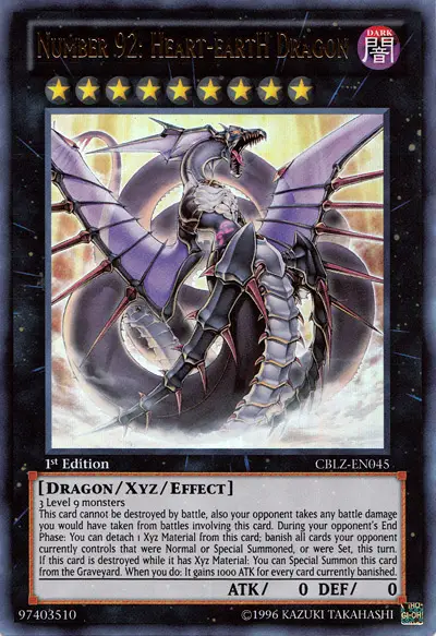 01 number 92 heart earth dragon card yugioh 8 Best Rank 9 XYZ Monsters in Yu-Gi-Oh!