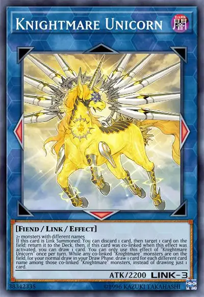 07 knightmare unicorn ygo card