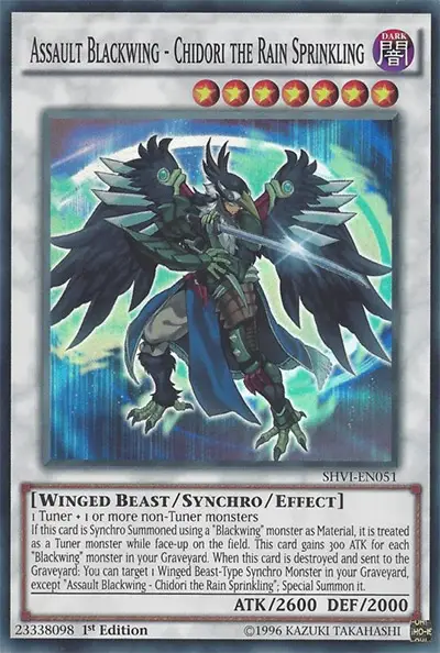 09 assault blackwing chidori rain sprinkling ygo card 18 Best Blackwing Monsters Cards in Yu-Gi-Oh!