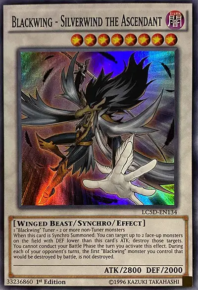 10 blackwing silverwind the ascendant ygo card