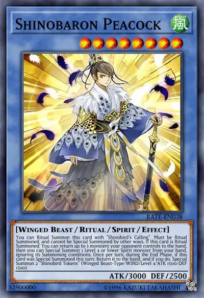 11 shinobaron peacock yugioh card 18 Best Ritual Monsters In Yu-Gi-Oh!