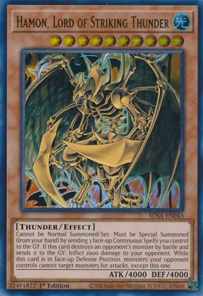 14 hamon lord of striking thunder card 1 18 Best Thunder Type Monsters In Yu-Gi-Oh!