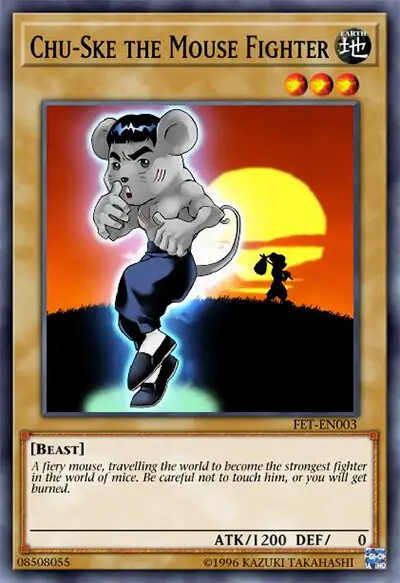 29 chu ske the mouse fighter card 1 40 Ugliest & Creepiest Cards in Yu-Gi-Oh!