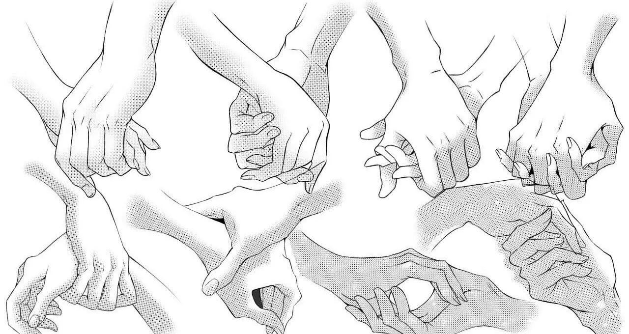 Premium Vector  Hands sketch and drawing black and white