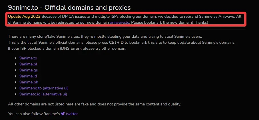 image 9Anime Rebranded to AniWave, Because of DMCA concerns and several ISPs blocking the domain