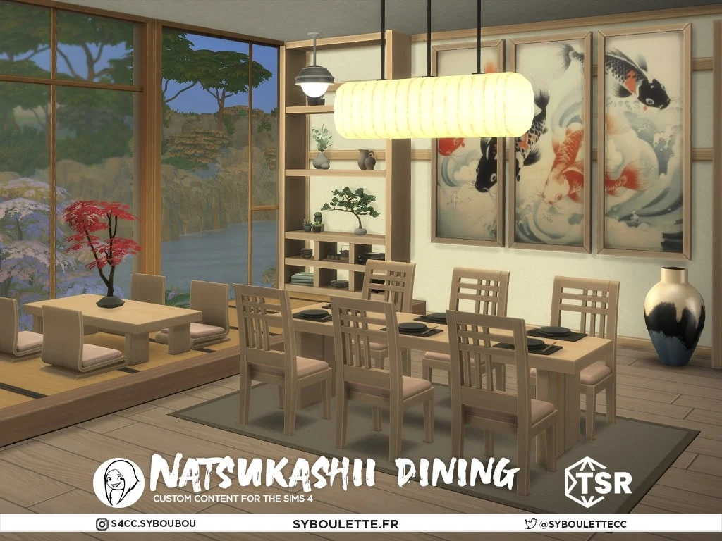 Natsukashii dining Japanese mod Sims 4: Japanese Mods and CC