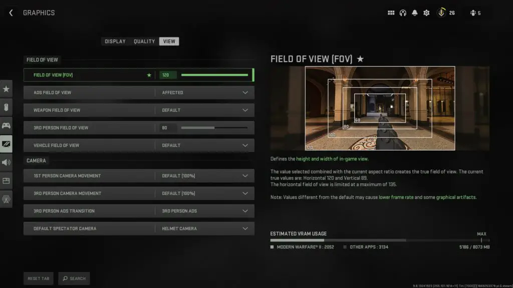 1 FoV setting Best FoV Settings in Call of Duty: Warzone