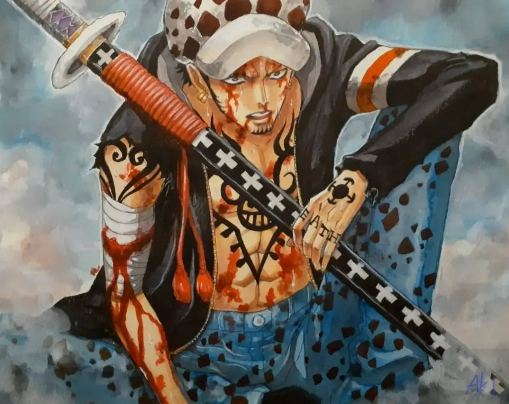 Trafalgar D. Water Law scars 15 Badass Anime Guys With Scars